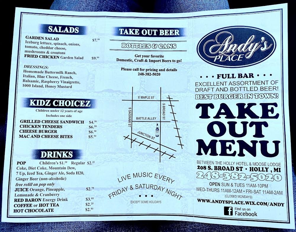 Andy's Place Menu image 2